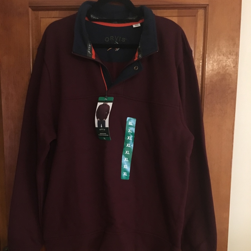 Men's Orvis maroon sweatshirt size XL NWT